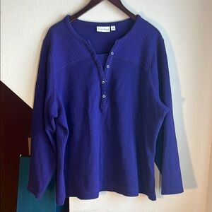 Studio Works‎ Purple Long Sleeve Top 3X